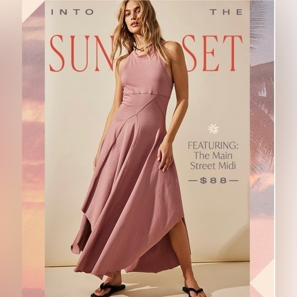 Free People Main Street MIDI Dress, Size XS (v) - Picture 1 of 10